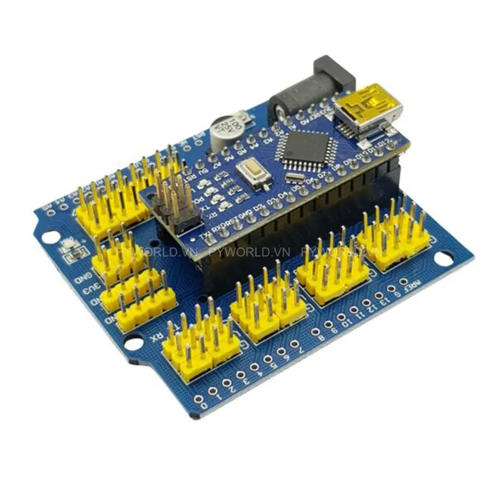 Shield mở rộng Nano Sensor V1.0 – Bo mở rộng cho Arduino Nano kết nối cảm biến, servo, module dễ dàng