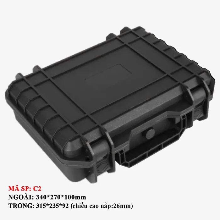 Vali B:340x270x100 Vali chuyên dụng chống sốc , chống va đập cho dụng cụ, thiết bị đo lường công nghiệp. Mã SP: C2