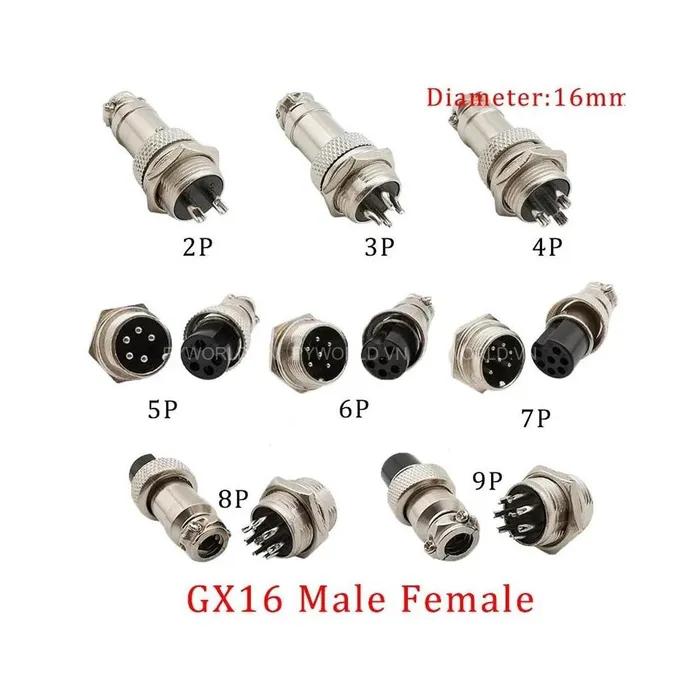 GX16-10P-C Đầu Nối Tròn Cái 10 Chân - JACK nối GX16