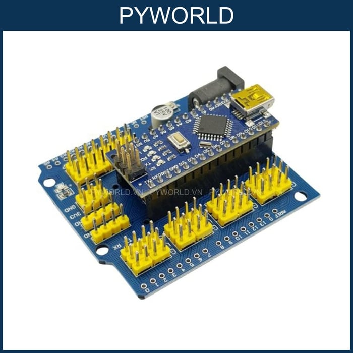 Shield mở rộng Nano Sensor V1.0 – Bo mở rộng cho Arduino Nano kết nối cảm biến, servo, module