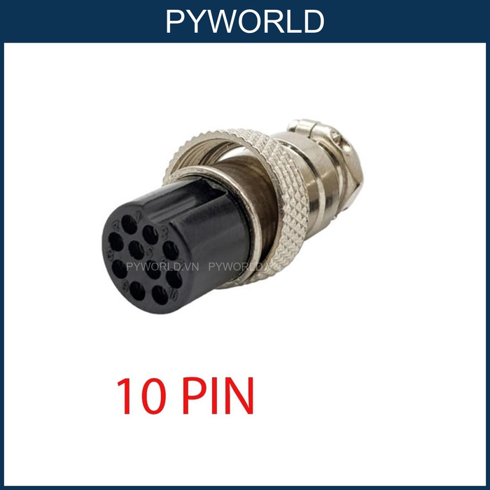 GX16-10P-C Đầu Nối Tròn Cái 10 Chân - JACK nối GX16