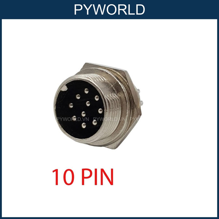 GX16-10P-D Đầu Nối Tròn Đực 10 Chân - JACK nối GX16
