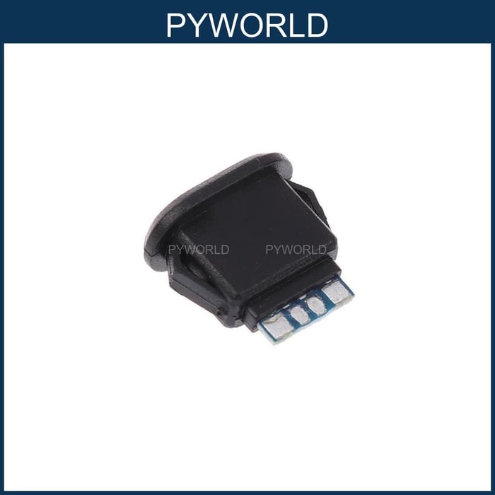 Jack nguồn type C, 4 Pin, màu đen, dạng OVAL, không dây