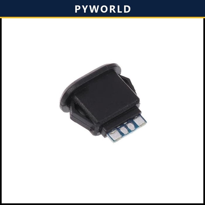 Jack nguồn type C, 4 Pin, màu đen, dạng OVAL, không dây