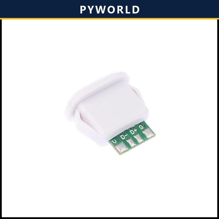 Jack nguồn type C, 6 Pin, màu trắng, dạng OVAL, không dây