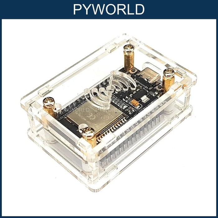 Hộp nhựa MICA đựng ESP32 DEVKIT V1 30 chân, mạch điện tử 65x45x25 mm bao gồm ốc vít