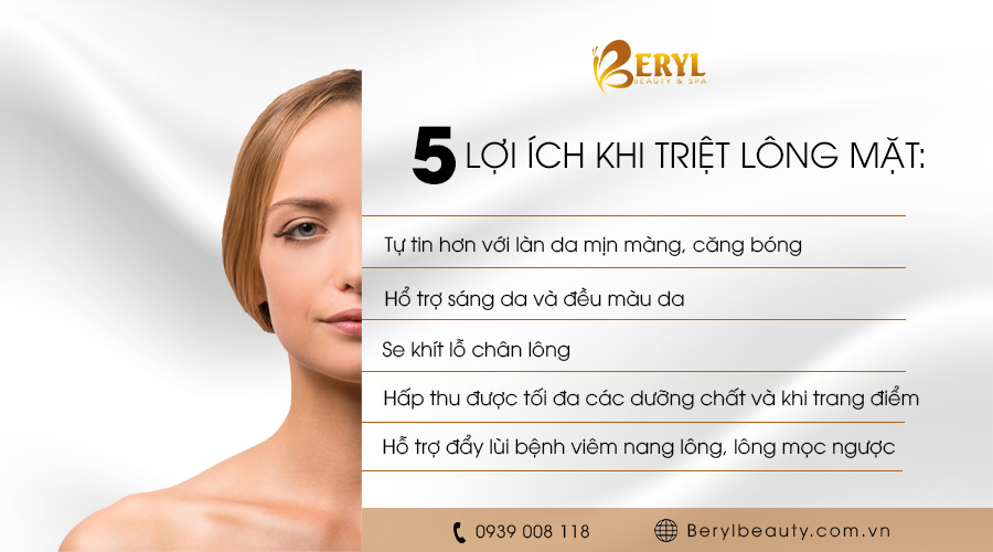5 lợi ích khi bạn triệt lông mặt 5 lợi ích khi bạn triệt lông mặt
