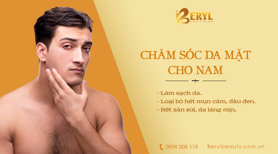 Chăm sóc da mặt cho nam tại Beryl Beauty & Spa