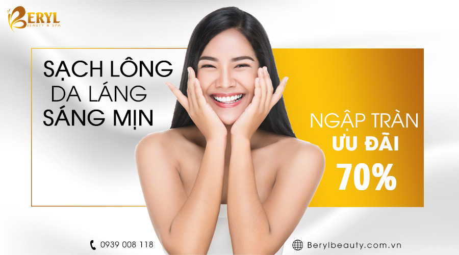 Ưu đãi ngập tràn khi triệt lông mặt tại Beryl Beauty & Spa
