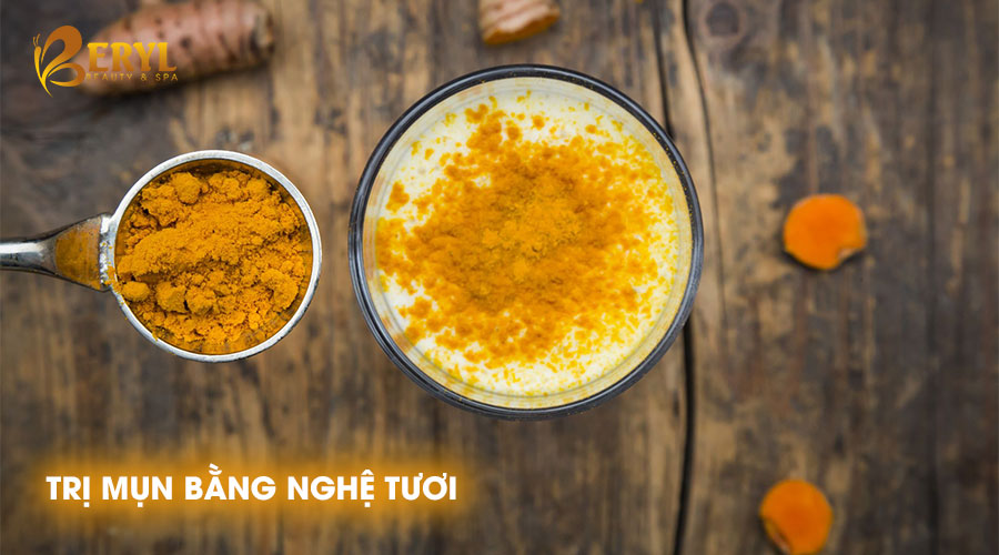 Bôi nghệ tươi trực tiếp lên mặt là công thức trị mụn và thâm mụn đơn giản Bôi nghệ tươi trực tiếp lên mặt là công thức trị mụn và thâm mụn đơn giản