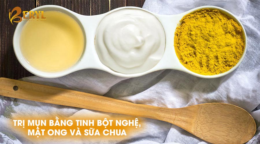 Nghệ kết hợp với mật ong có tính kháng viêm, làm dịu da rất tốt, phù hợp với da dầu và mụn Nghệ kết hợp với mật ong có tính kháng viêm, làm dịu da rất tốt, phù hợp với da dầu và mụn