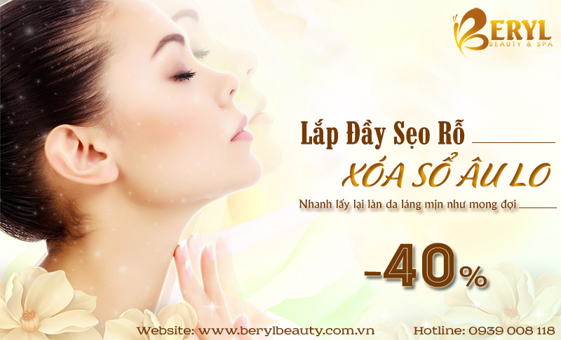 Điều trị sẹo rỗ bằng công nghệ phi kim vi điểm với tế bào gốc tại Beryl Beauty & Spa