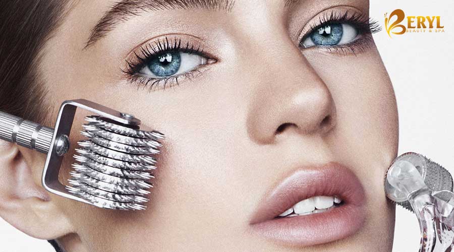 Trị sẹo rỗ bằng phương pháp lăn kim Trị sẹo rỗ bằng phương pháp lăn kim