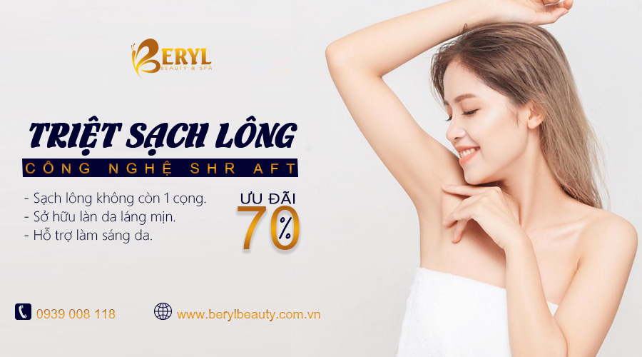 Triệt lông nách bằng công nghệ SHR AFT tại Beryl Beauty & Spa