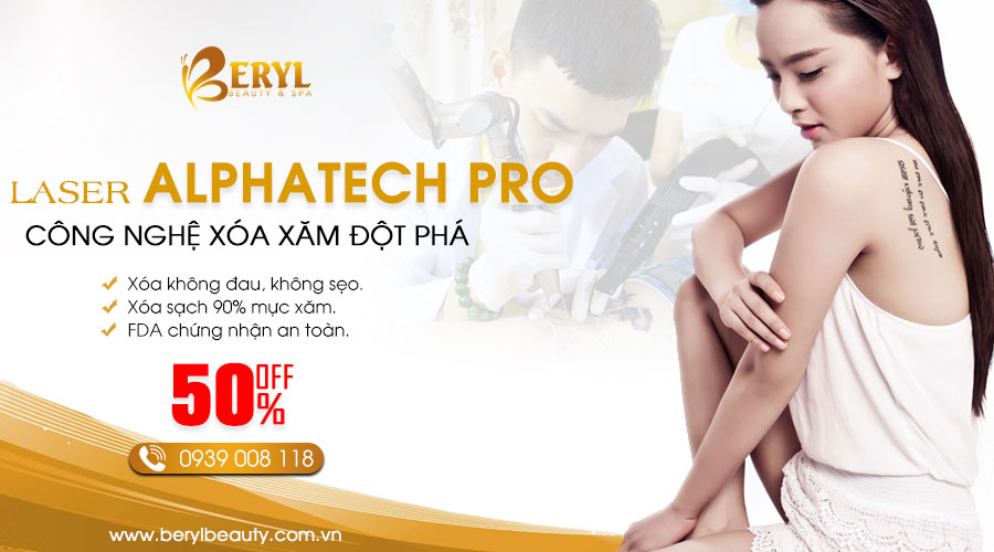 Beryl Beauty chính thức ra mắt CN xóa xăm vượt bậc của Hoa Kỳ Alphatech Pro thế hệ mới Beryl Beauty chính thức ra mắt CN xóa xăm vượt bậc của Hoa Kỳ Alphatech Pro thế hệ mới
