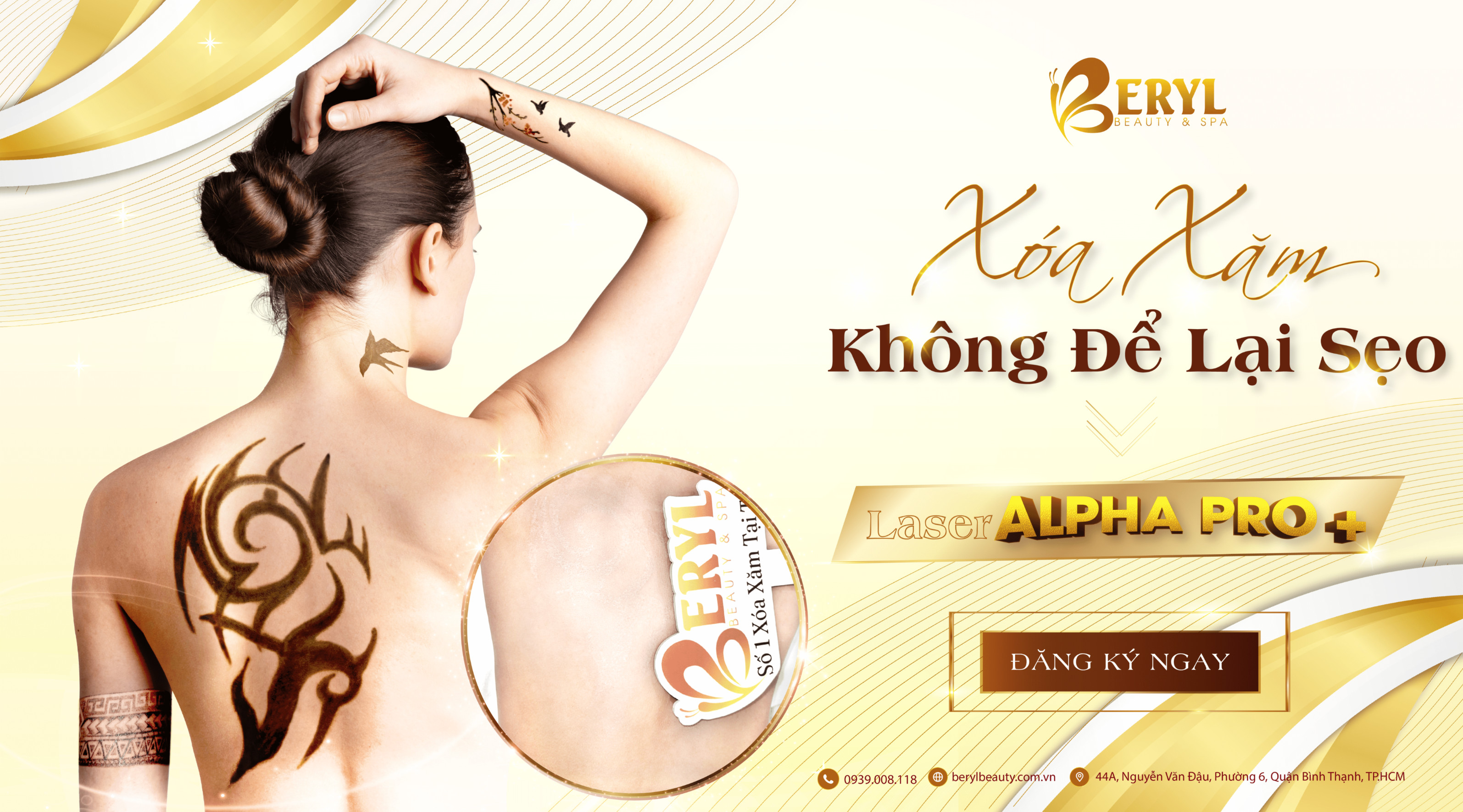 Xóa xăm không để lại sẹo bằng Laser Alpha Pro+ tại Beryl Beauty. Xóa xăm không để lại sẹo bằng Laser Alpha Pro+ tại Beryl Beauty.
