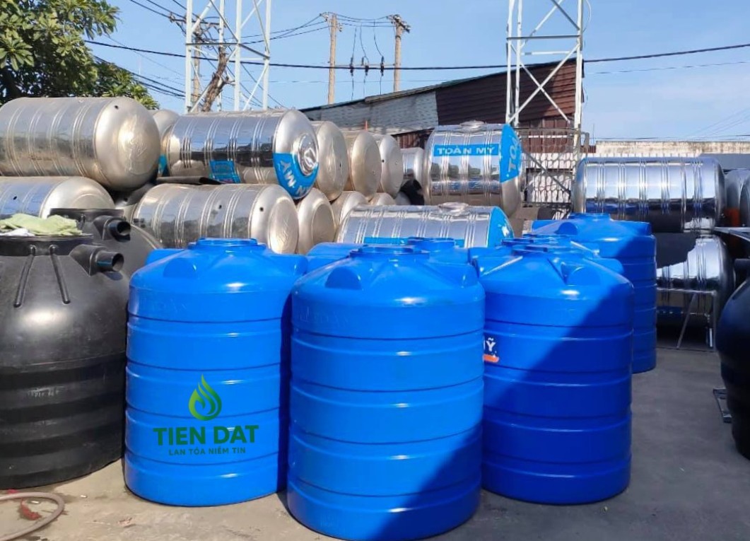 Bồn nhựa Toàn Mỹ dung tích đa dạng, phù hợp cho gia đình xã Châu Pha Bồn nhựa Toàn Mỹ dung tích đa dạng, phù hợp cho gia đình xã Châu Pha