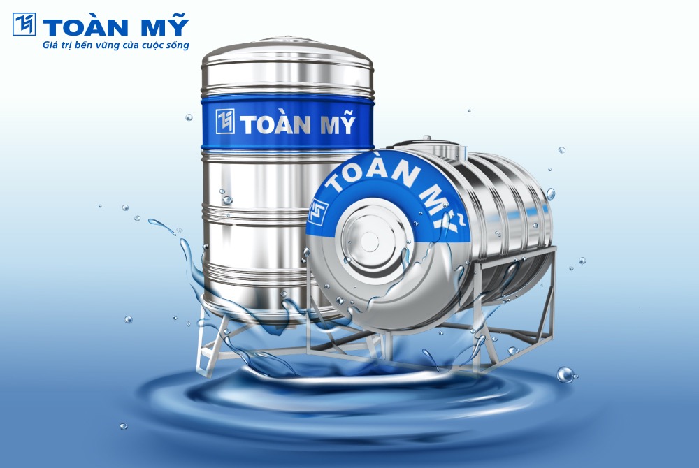 Bồn nước inox 1000 lít Toàn Mỹ Bồn nước inox 1000 lít Toàn Mỹ