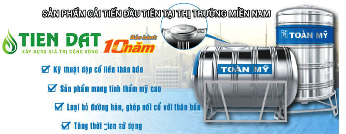 Bồn nước inox Toàn Mỹ 1000l Bồn nước inox Toàn Mỹ 1000l