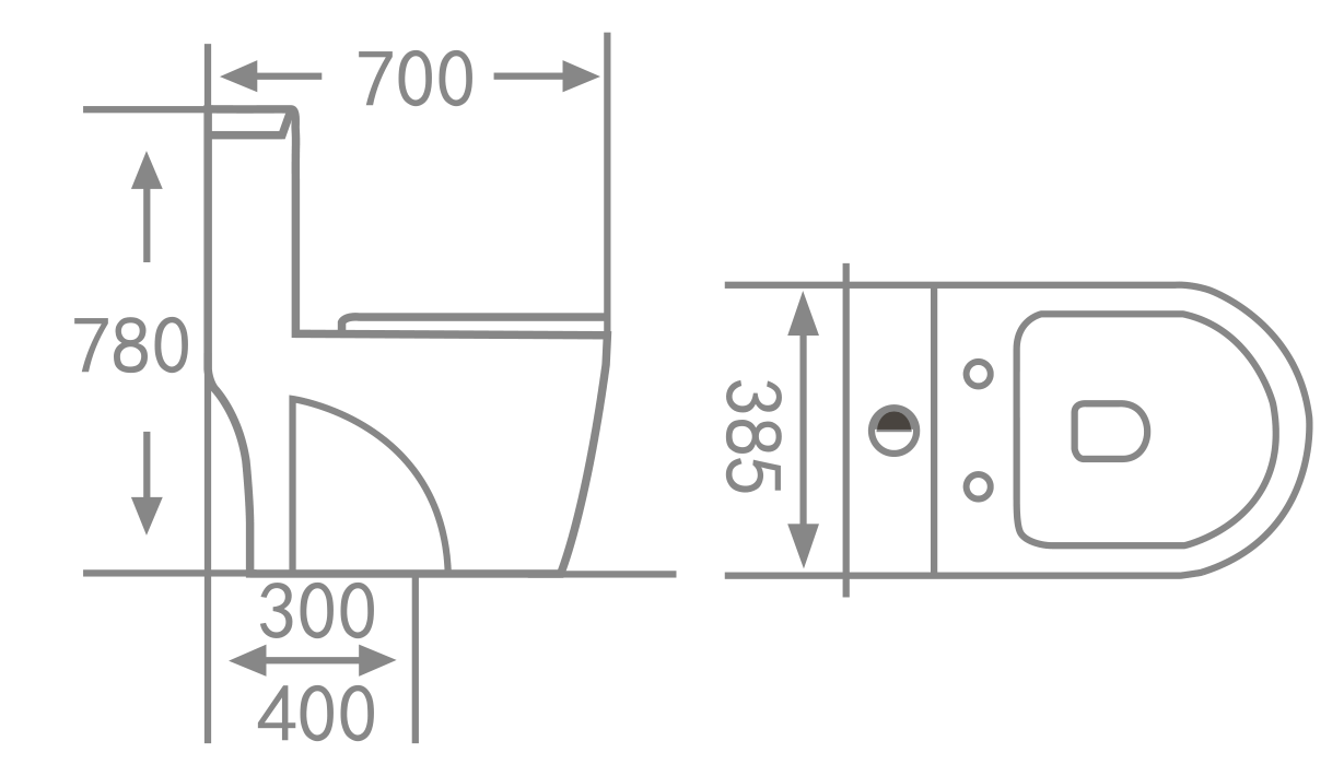 Bồn cầu Hwata 1 khối HT-013 Bồn cầu Hwata 1 khối HT-013