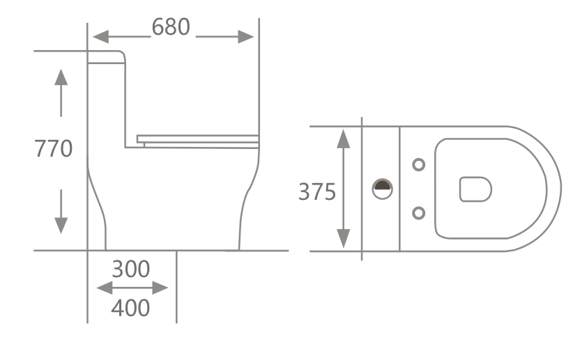 Bồn cầu Hwata 1 khối HT-121 Bồn cầu Hwata 1 khối HT-121