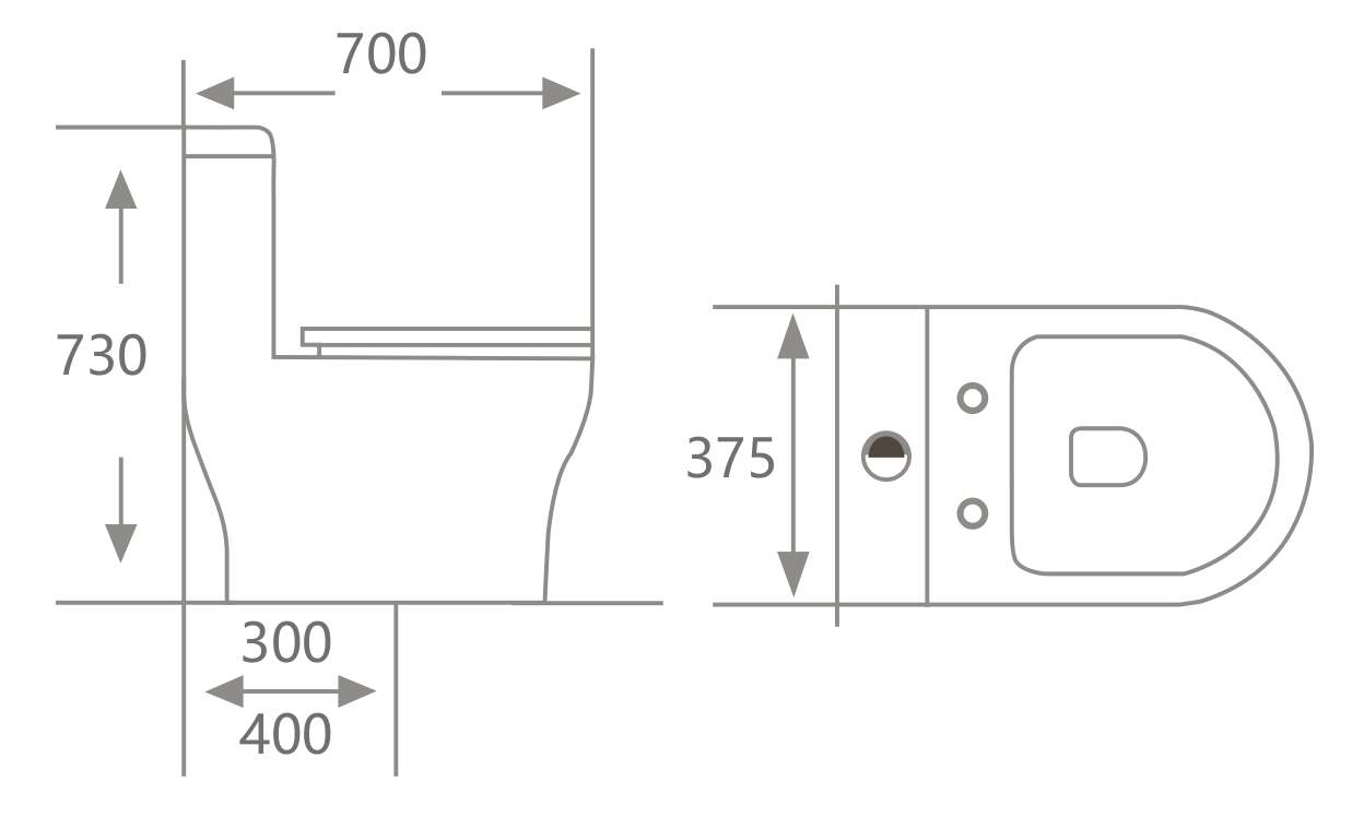 Bồn cầu Hwata 1 khối HT-136 Bồn cầu Hwata 1 khối HT-136
