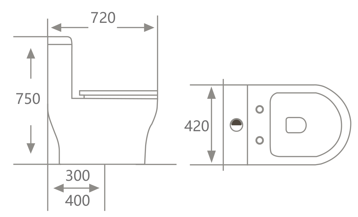 Bồn cầu Hwata 1 khối HT-180 Bồn cầu Hwata 1 khối HT-180