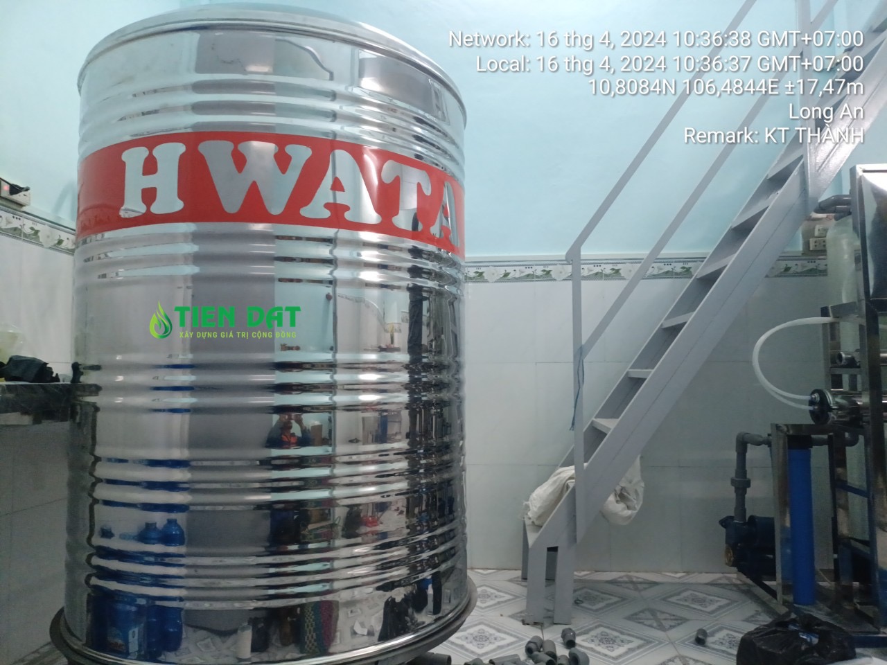 Bồn nước inox Hwata 500l đứng Bồn nước inox Hwata 500l đứng