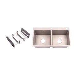 Chậu rửa hai hộc vuông Hwata BDV4