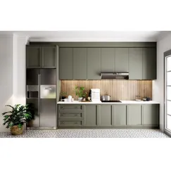 Tủ bếp inox 304 cửa gỗ sồi Hwata HWGS 02