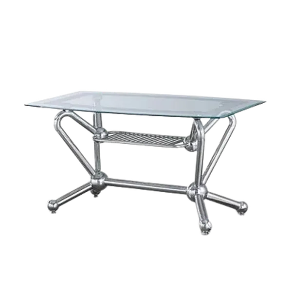 Bàn inox cố định mặt kính Hwata BK11