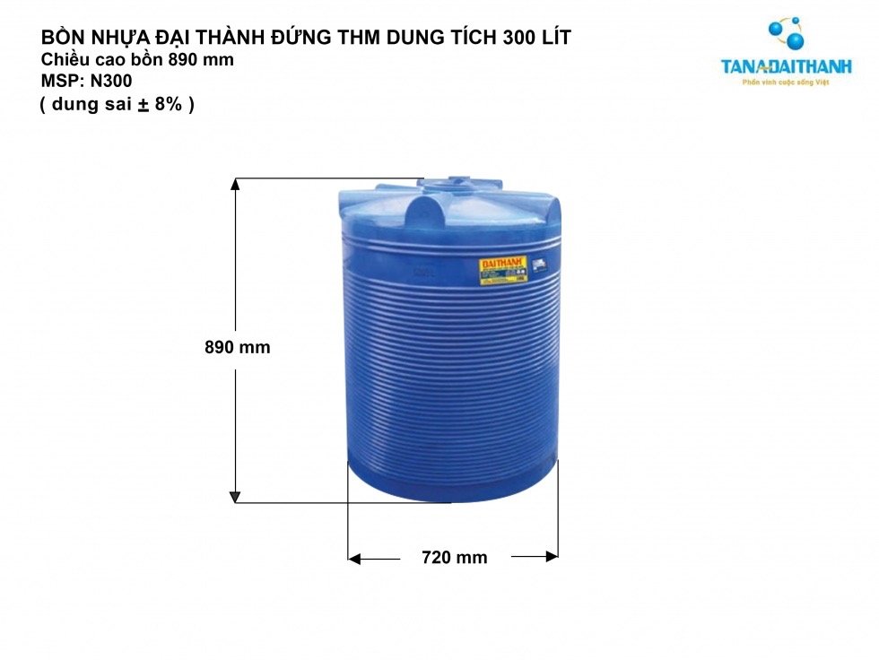 kích thước bồn nước 300l kích thước bồn nước 300l