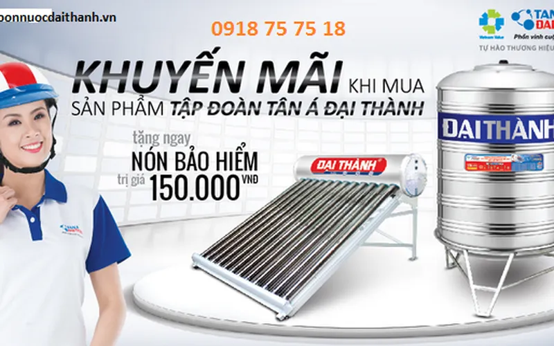 Chương trình khuyến mãi Bồn nước Đại Thành tháng 09/2015
