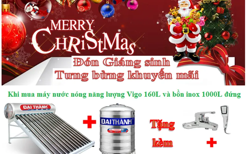 Đón Giáng sinh - Rinh máy năng lượng mặt trời Đại Thành