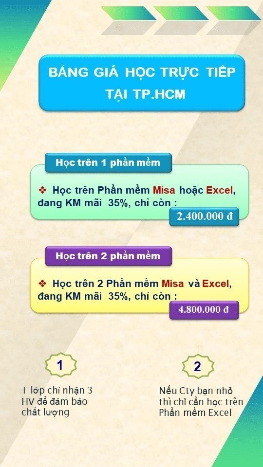 Bảng giá học kế toán thực hành tại Thanh Trí Bảng giá học kế toán thực hành tại Thanh Trí