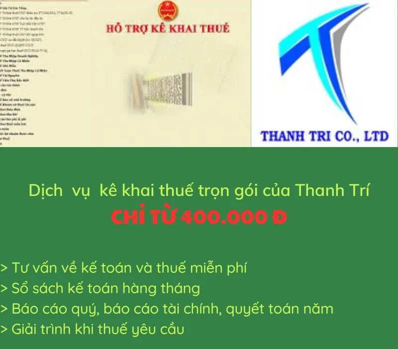 Báo giá dịch vụ kế toán trọn gói của Thanh Trí