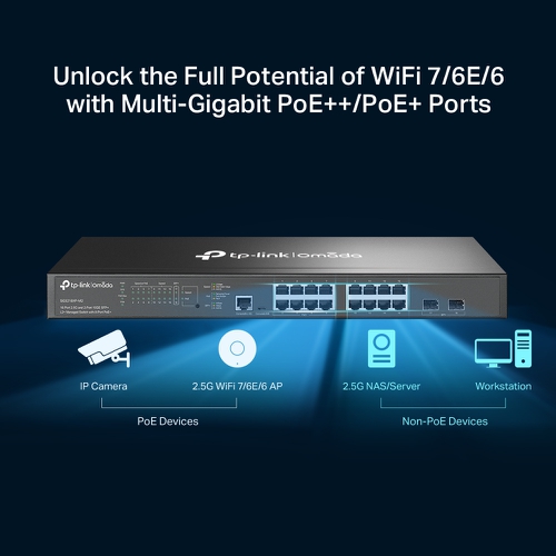 TP-Link SG3218XP-M2 – Switch Omada 2.5G PoE++ 16 Cổng 2 SFP+ 10G