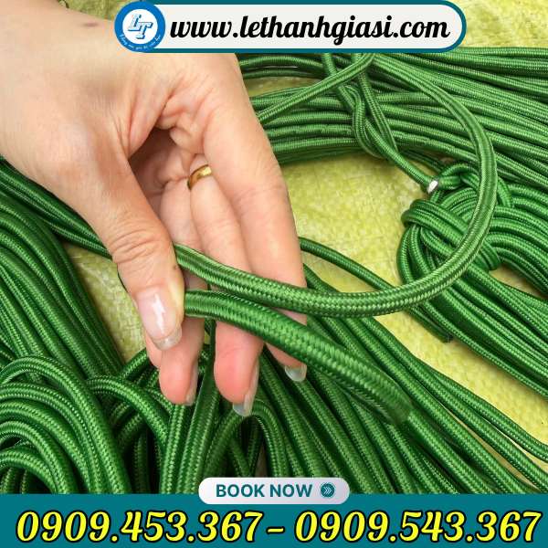 Dây dù tròn xanh giá sỉ HCM Dây dù tròn xanh giá sỉ HCM