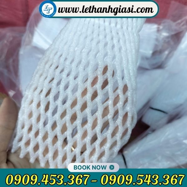 Xốp lưới bọc ổi co giãn và thoáng khí Xốp lưới bọc ổi co giãn và thoáng khí
