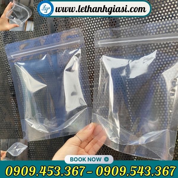 Túi zip trắng đáy đứng Túi zip trắng đáy đứng