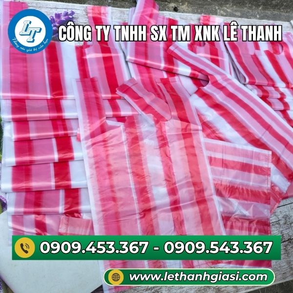 Túi xốp sọc đỏ Túi xốp sọc đỏ