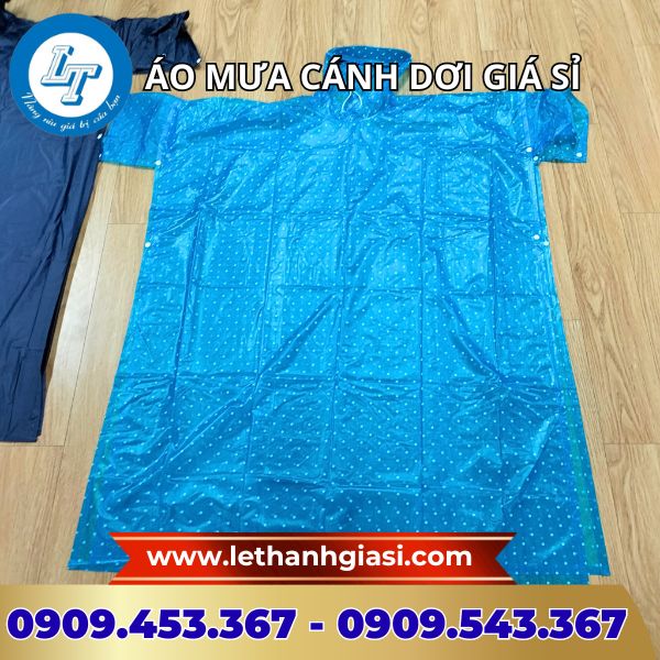 Áo mưa cánh dơi chấm bi nhỏ Áo mưa cánh dơi