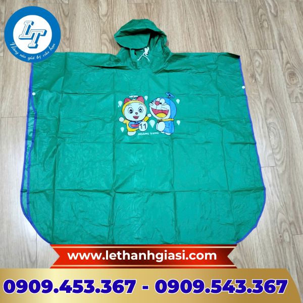 Áo mưa cánh dơi trẻ em màu xanh lá Áo mưa cánh dơi trẻ em màu xanh lá