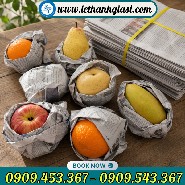 Báo cũ bọc trái cây tiện lợi Báo cũ bọc trái cây
