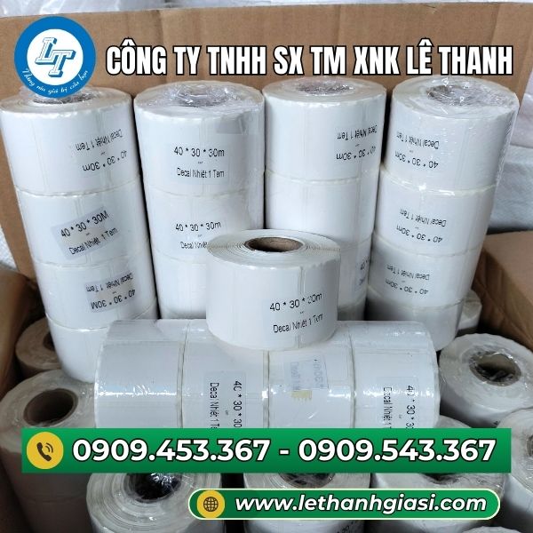 Giấy in mã vạch 1 tem cuộn nhỏ tiện lơi Giấy in mã vạch 1 tem cuộn nhỏ tiện lơi