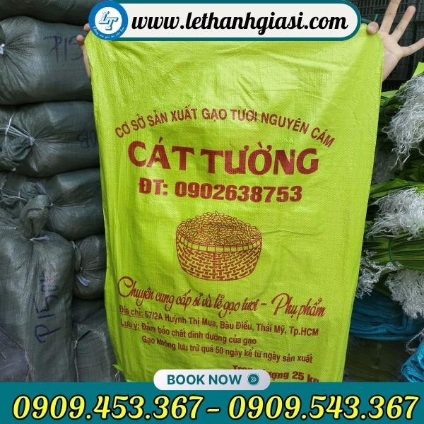 Nhận in bao tải logo theo yêu cầu Bao tải in logo theo yêu cầu giá tốt