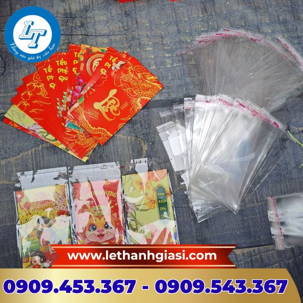 Túi opp dán miệng đựng bao lì xi tết giá sỉ Túi opp dán miệng đựng bao lì xi tết giá sỉ