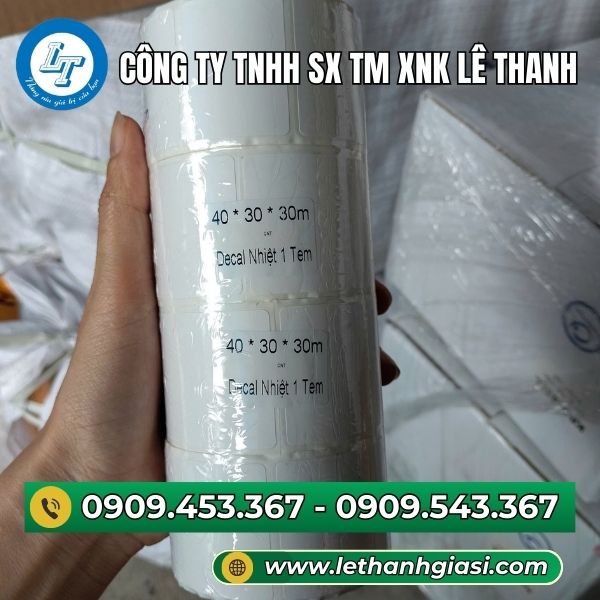 Giấy in mã vạch 1 tem 40x30mmx30m Giấy in mã vạch 1 tem cuộn nhỏ tiện lơi