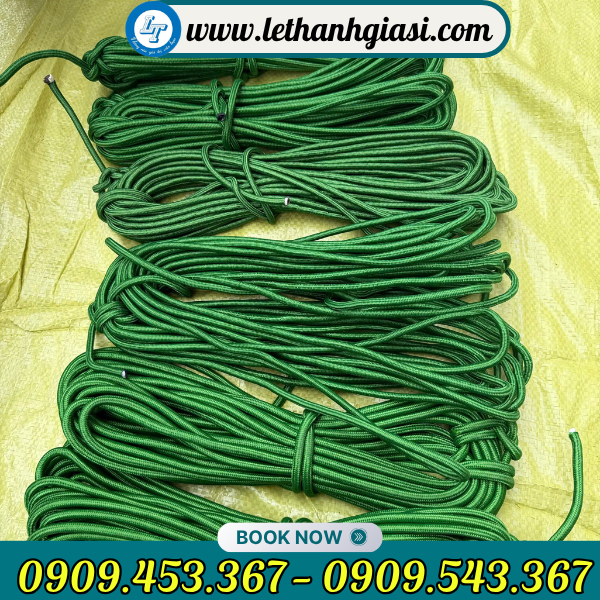 Dây dù tròn xanh giá sỉ HCM Dây dù tròn xanh giá sỉ HCM