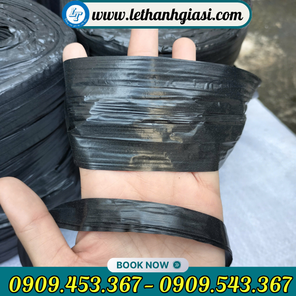 Dây nilon ống màu đen bản dây to Dây nilon ống màu đen